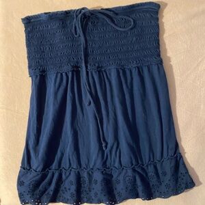 Vintage American Eagle Smocked Eyelet Boho Top